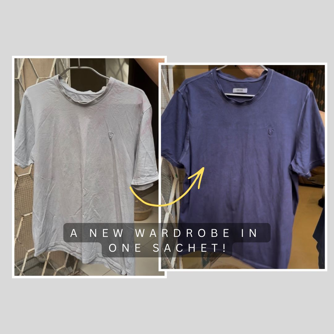 Safrang Quick Fabric Dye - Black+Dark Blue