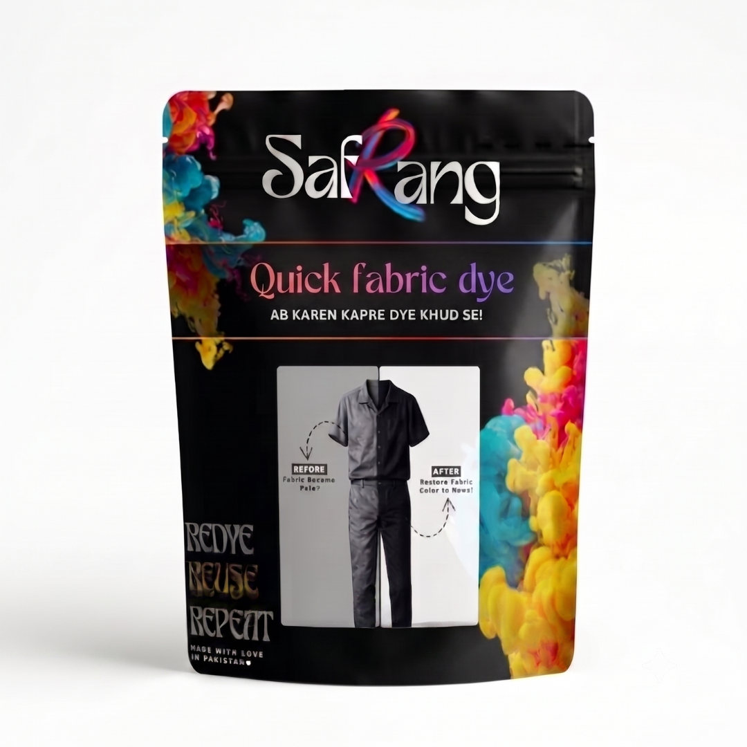 Safrang Quick Fabric Dye - Black+Dark Blue