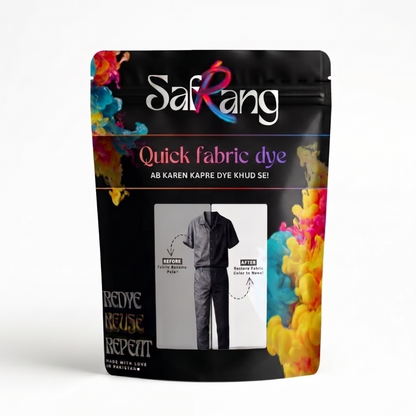 Safrang Quick Fabric Dye - Black+Dark Blue