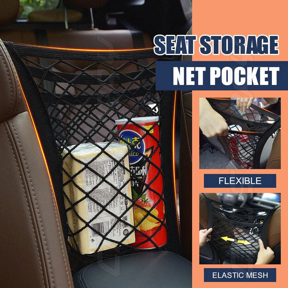 3 Layer Seat Storage Net & Barrier For Car Organizer - Trendart