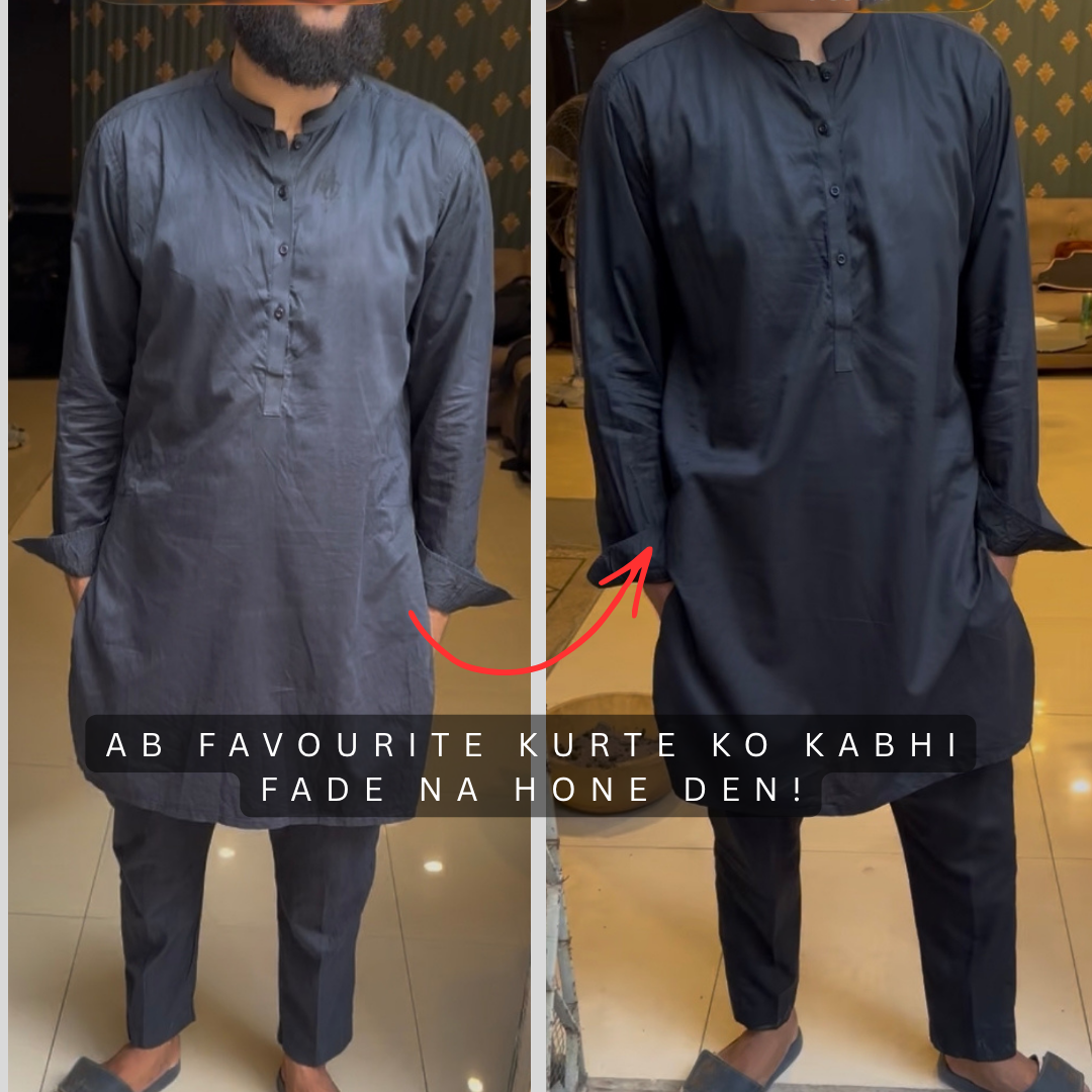 Safrang Quick Fabric Dye - Black+Dark Blue