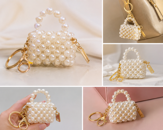 Aesthetic Pearl Bead Bag Keychain🌸
