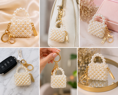Aesthetic Pearl Bead Bag Keychain🌸