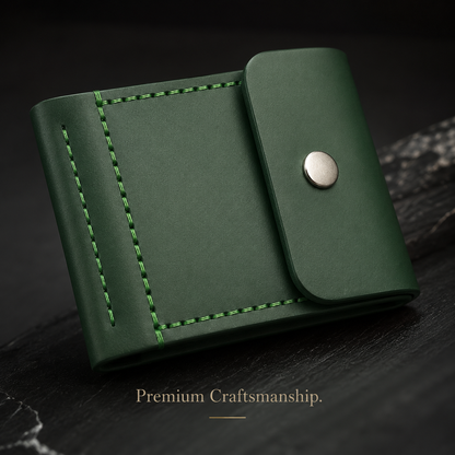 Hot Slim Green Leather Wallet
