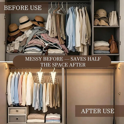 2/4/8Pcs V-Shape Hanger Organizer