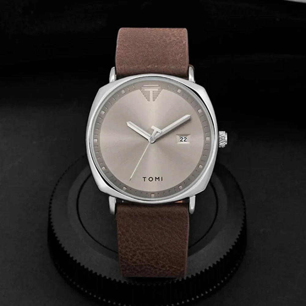 TOMI T-044 Leather Strap Watch