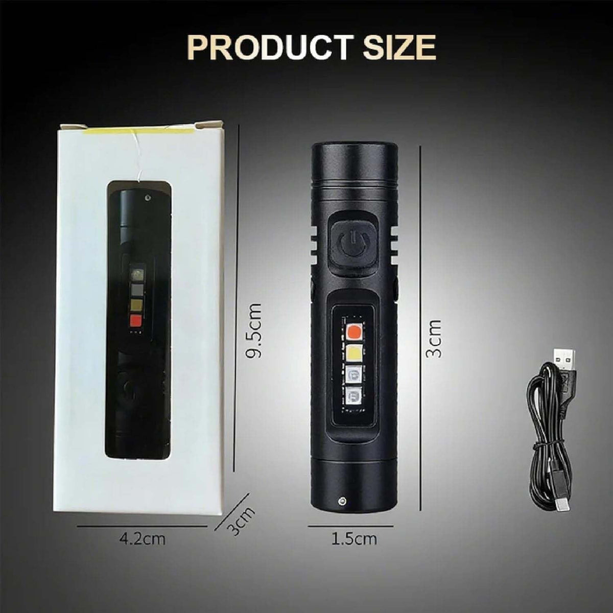 LuminaPro 8-Mode Ultra-Bright Aluminum Keychain Torch & Pocket Light