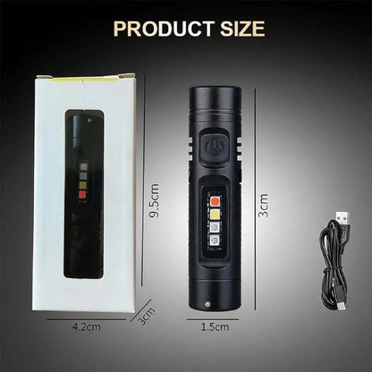 LuminaPro 8-Mode Ultra-Bright Aluminum Keychain Torch & Pocket Light
