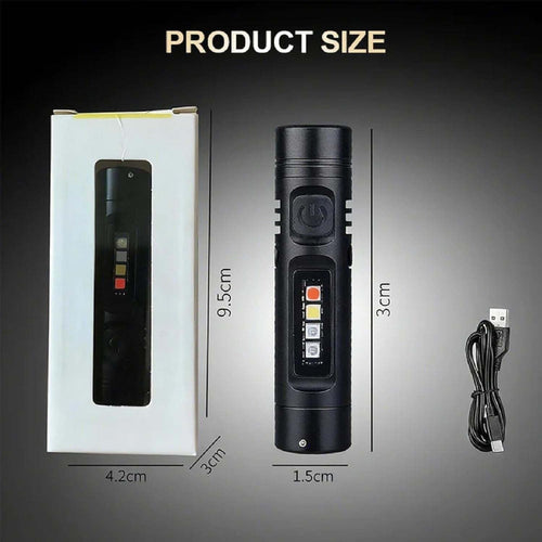LuminaPro 8-Mode Ultra-Bright Aluminum Keychain Torch & Pocket Light