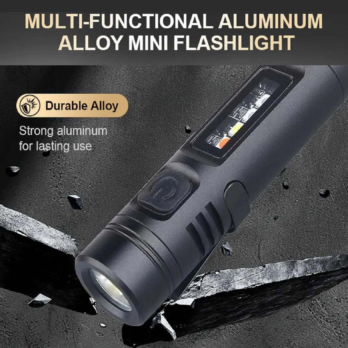 LuminaPro 8-Mode Ultra-Bright Aluminum Keychain Torch & Pocket Light