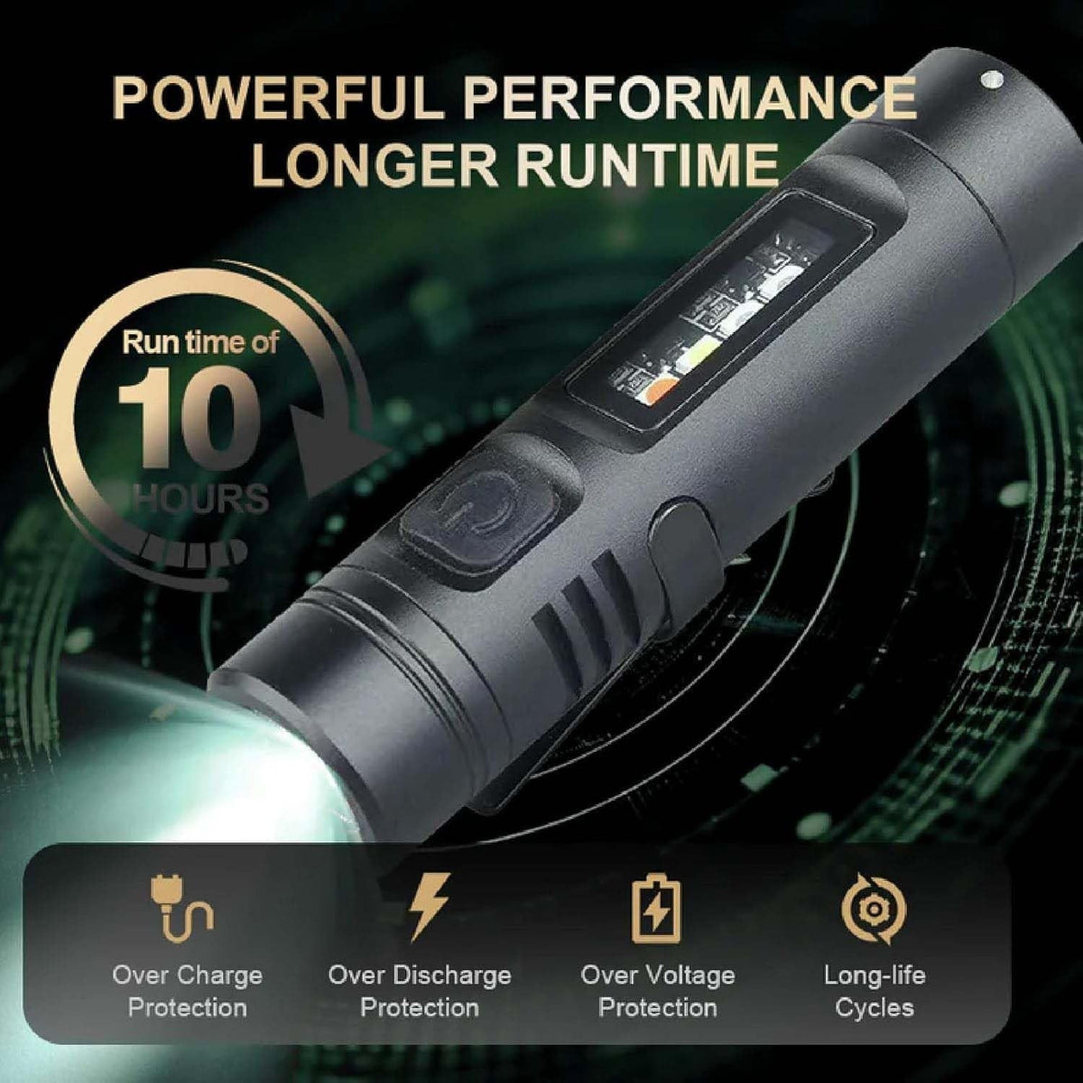 LuminaPro 8-Mode Ultra-Bright Aluminum Keychain Torch & Pocket Light