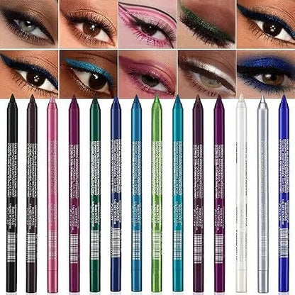 Waterproof Gel Eyeliner Set Features metallic and pearlescent finishes Long-lasting, smudge-proof formula✨ - Trendart